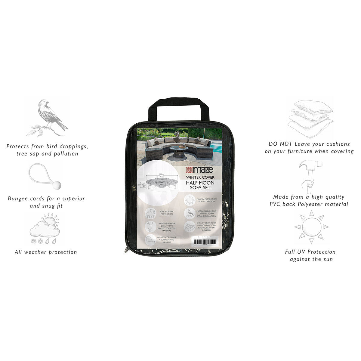 Maze Half Moon Set Outdoor Cover